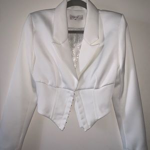 House of CB White Corset Jacket Top